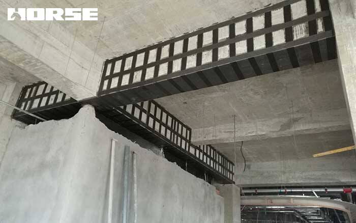 Carbon fibre strengthening of concrete Carbon fibre strengthening of concrete