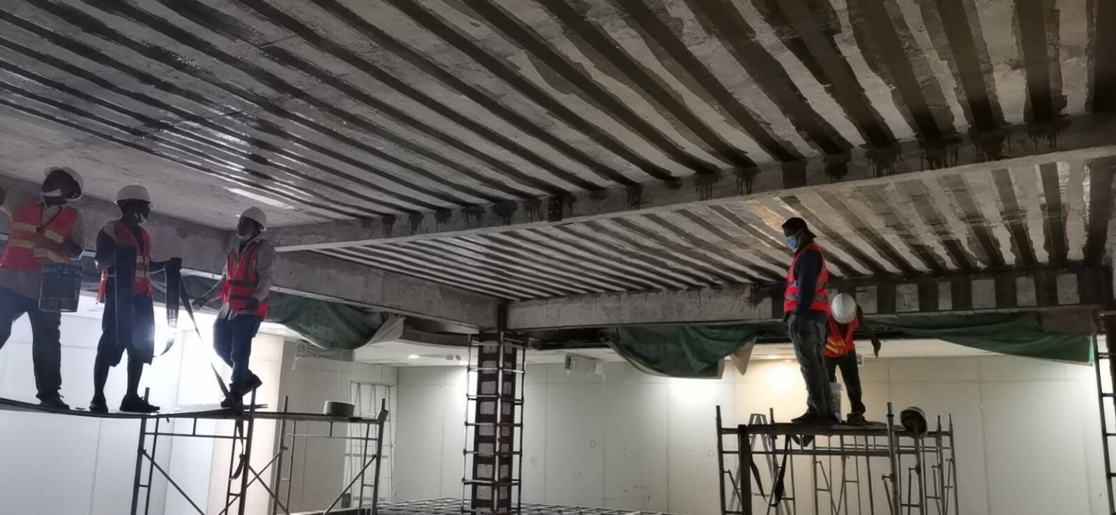 kain serat karbon (CFRP) untuk retrofit
