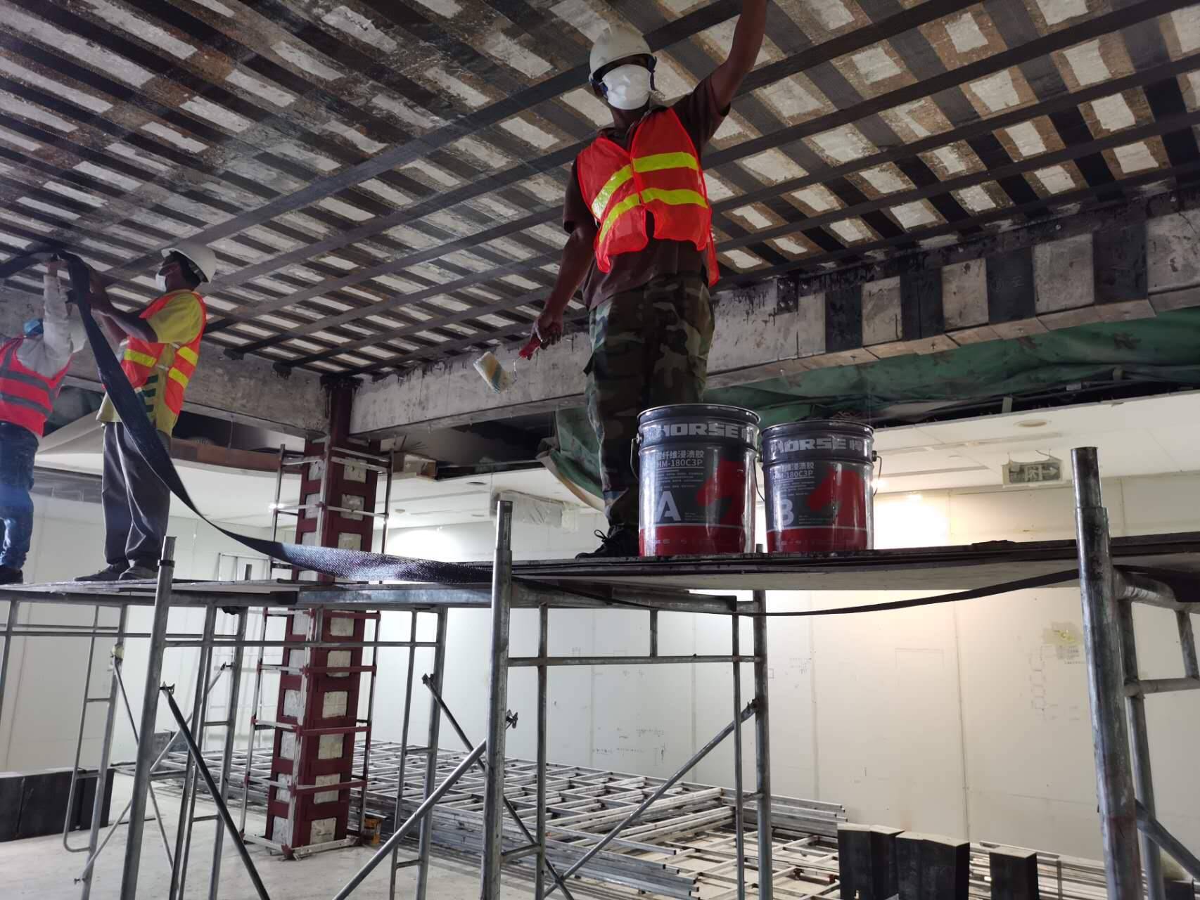 kain serat karbon (CFRP) untuk retrofit