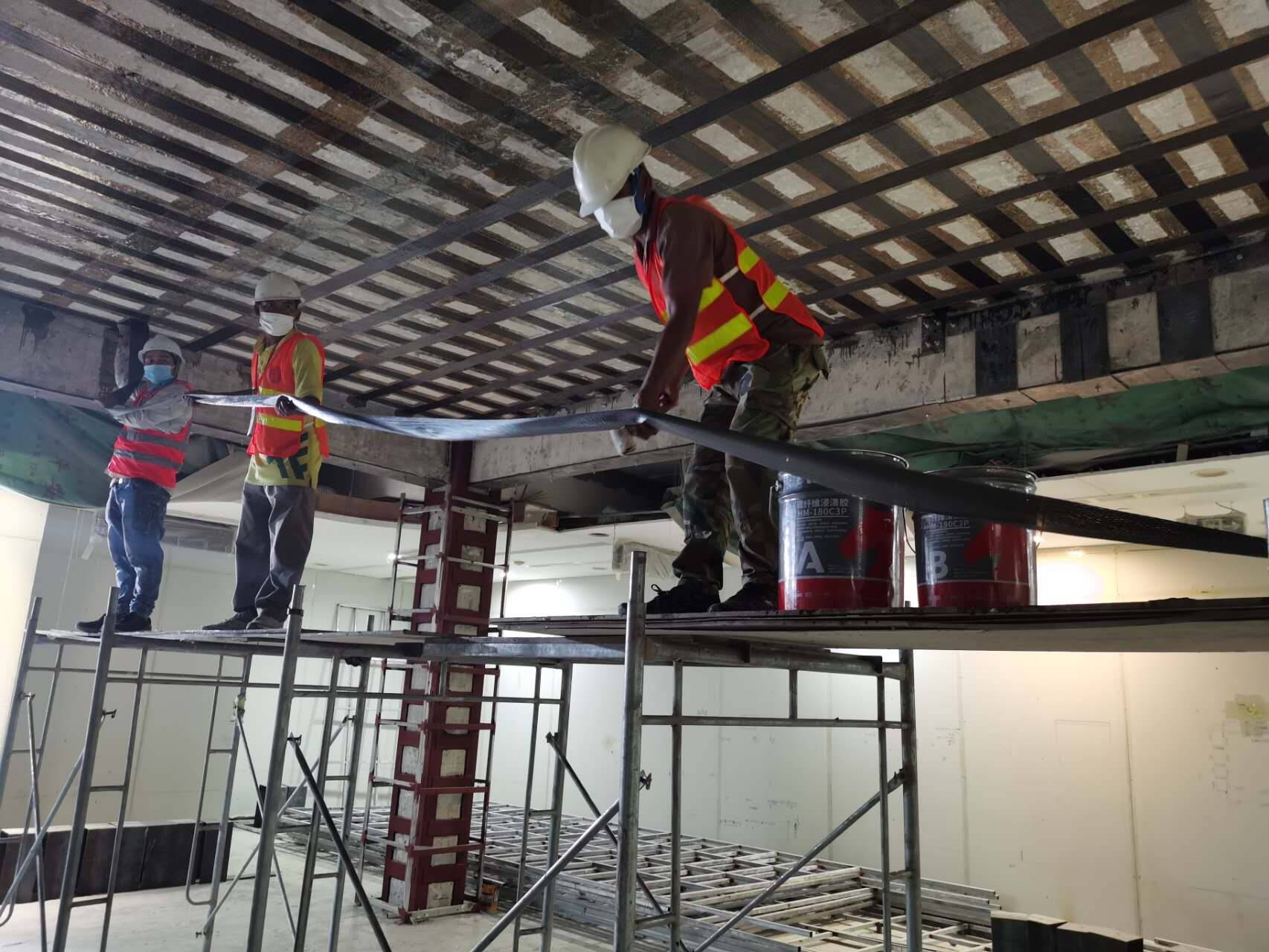 kain serat karbon (CFRP) untuk retrofit