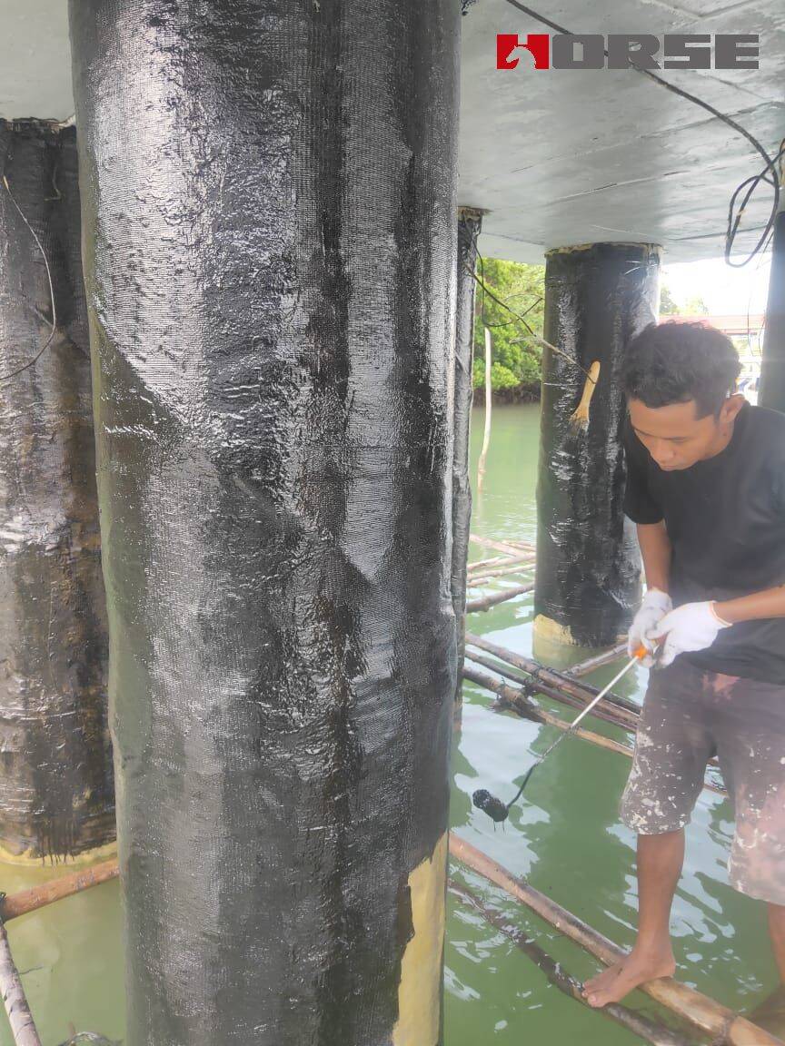 Perbaikan Dermaga Dengan Lembaran Serat Karbon