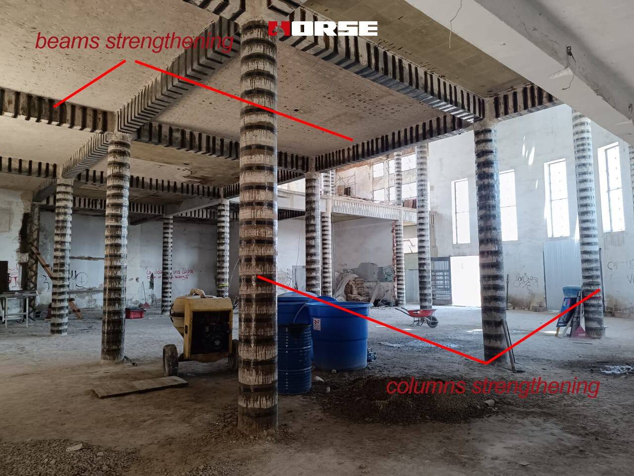 Penguatan Serat Karbon pada Struktur Beton yang Ada Sebabkan Penambahan Peralatan Besar Baru