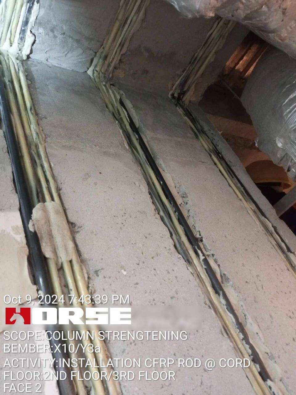 Batang Serat Karbon Memperkuat Kolom RC Secara Tidak Memadai