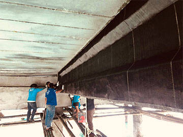 Perbaikan dan Penguatan Dermaga Lama dengan Serat Karbon HM-30