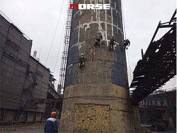 Penguatan Serat Karbon pada Cerobong Asap dengan Retakan dan Tulangan yang Terekspos